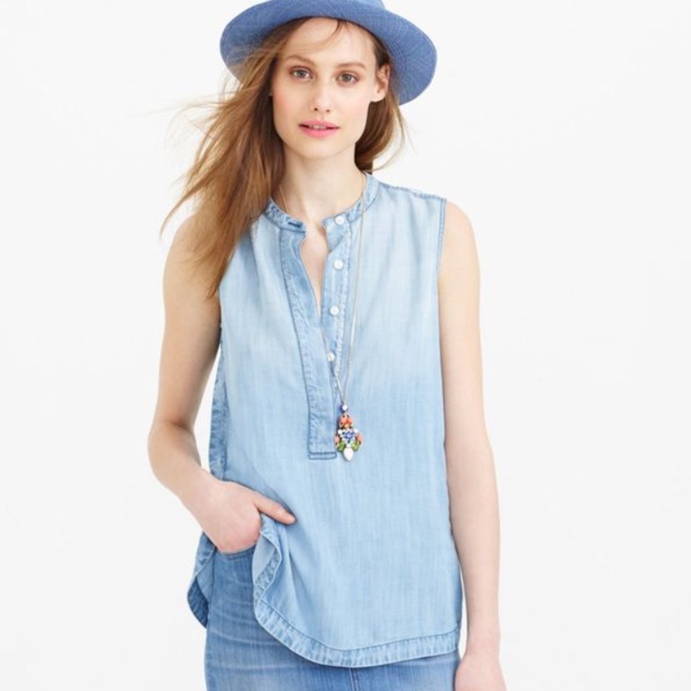 Super comfy and cute J crew chambray tank